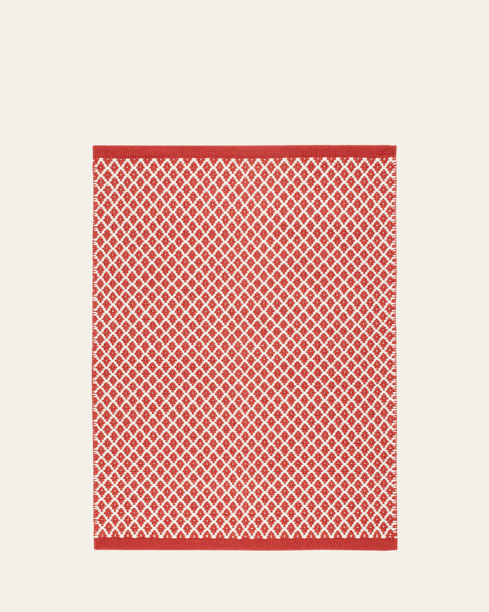 Mainsail Red Handwoven Indoor/Outdoor Rug, 5' x 8'
